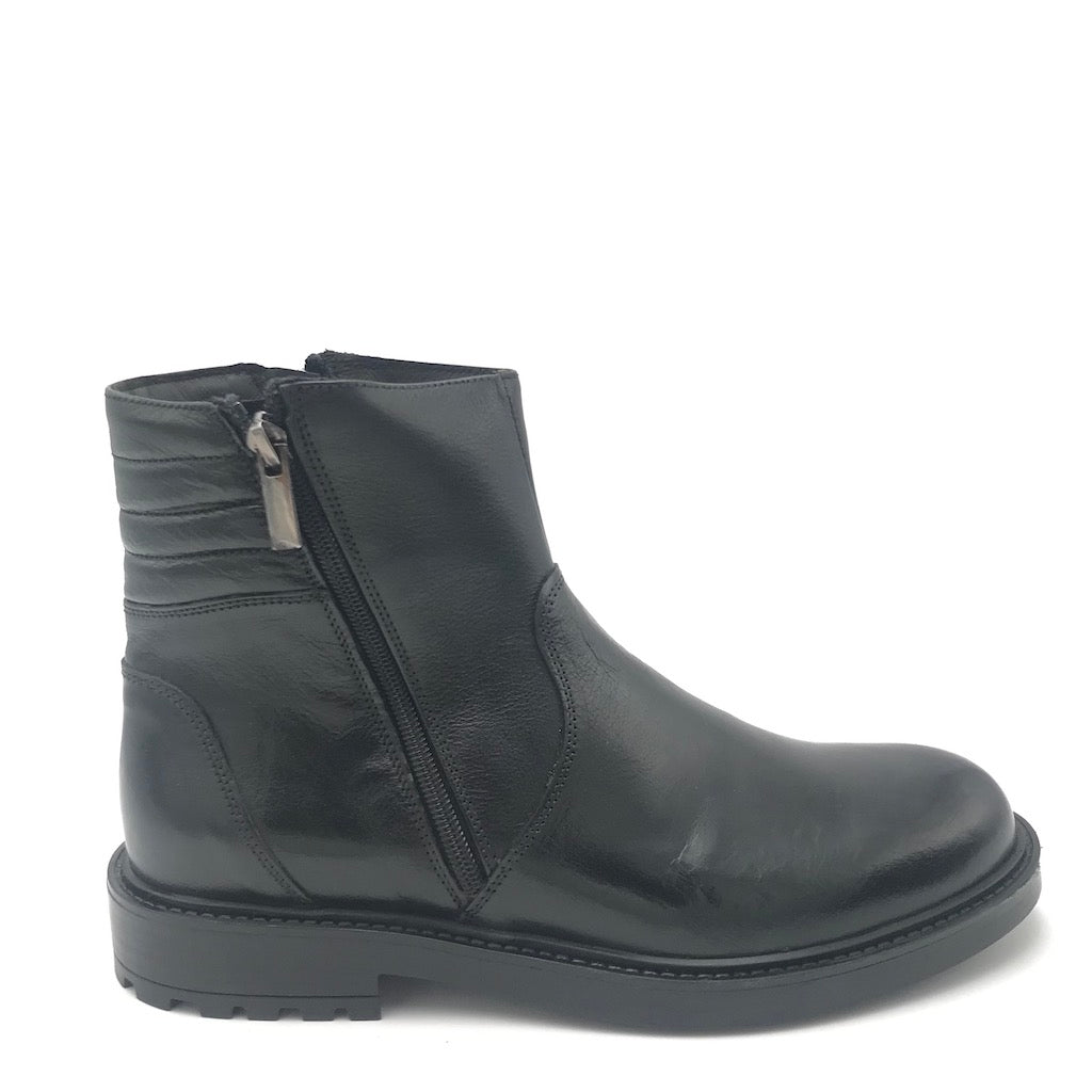 Zulian Calzature Stivaletto in pelle nera