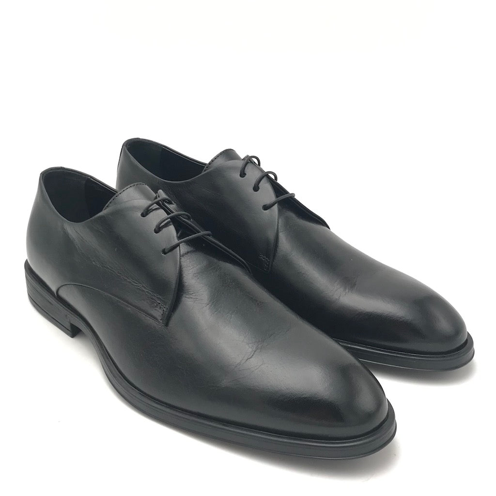 Zulian Calzature Stringata Derby Semilucido Nero
