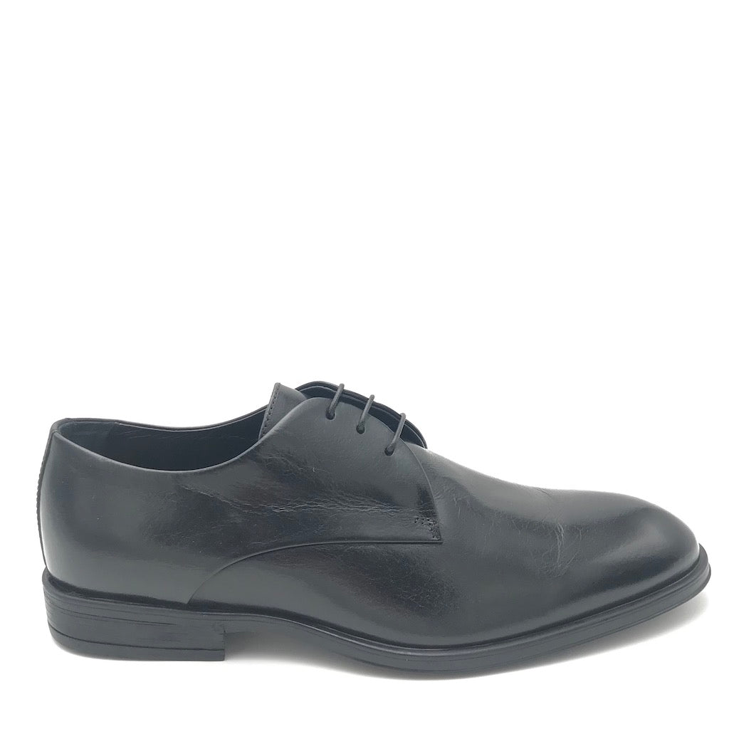 Zulian Calzature Stringata derby semilucido nero