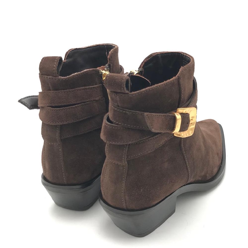 Zulian Calzature Texano In Crosta Moro