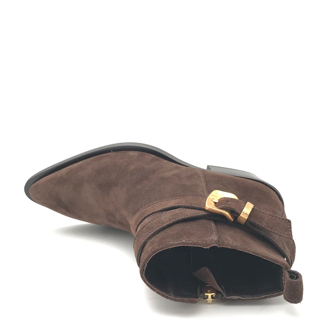 Zulian Calzature Texano In Crosta Moro