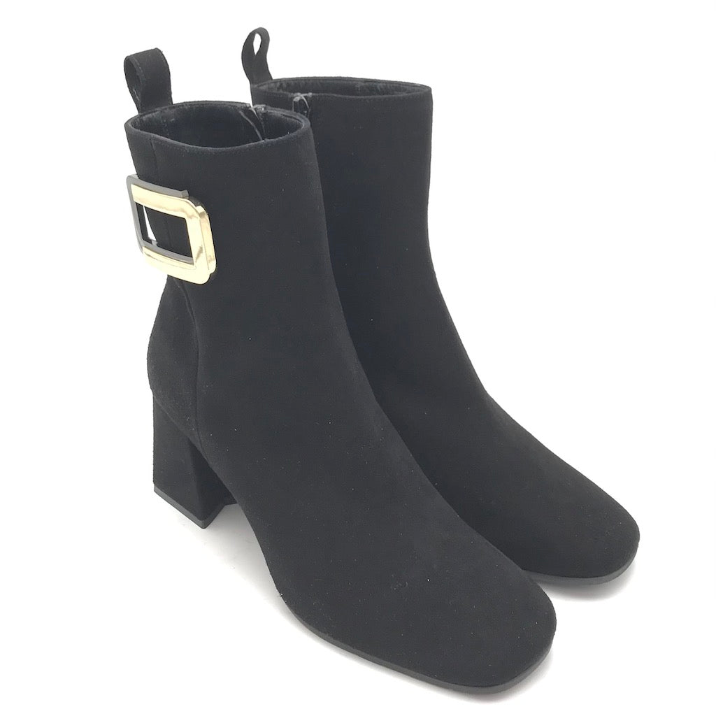 Zulian Calzature Tronchetto Camoscio Nero