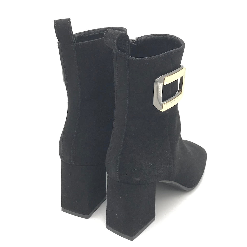 Zulian Calzature Tronchetto Camoscio Nero