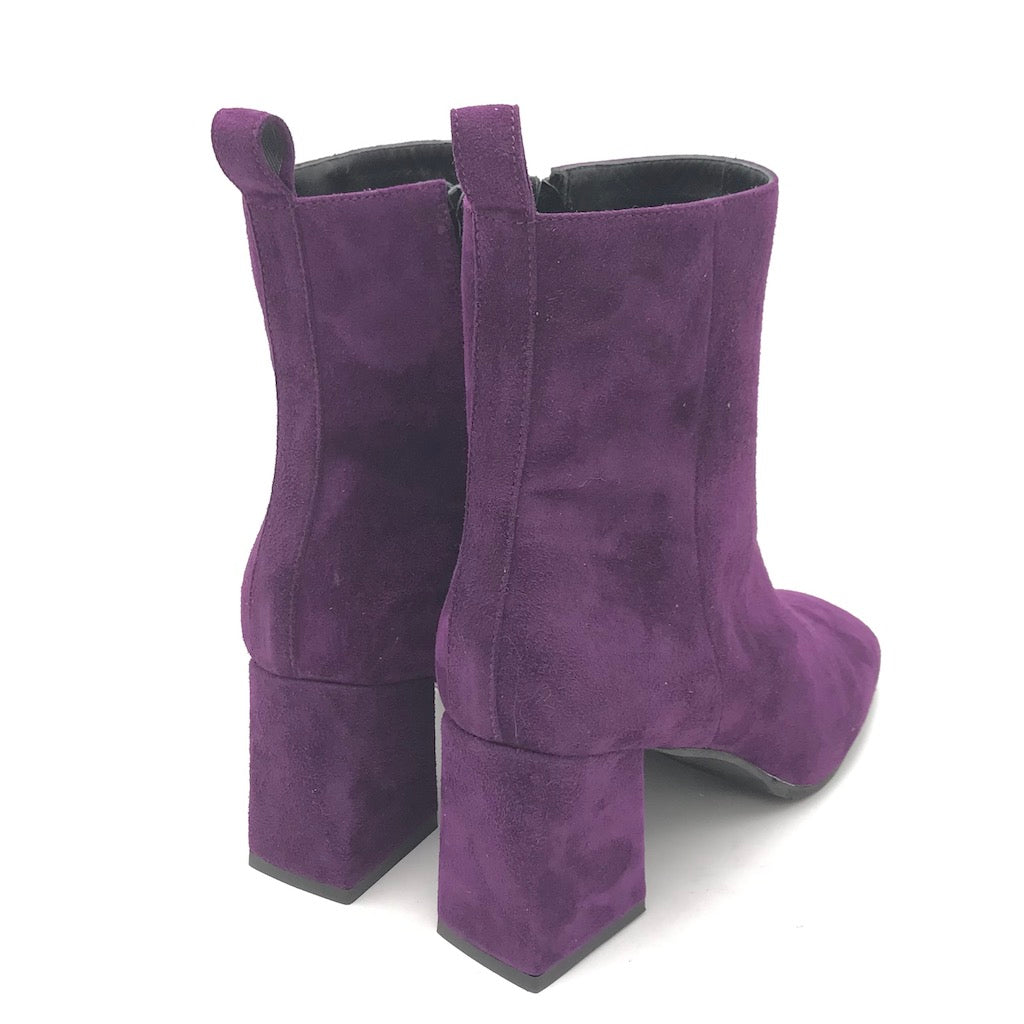 Zulian Calzature Tronchetto Camoscio Viola