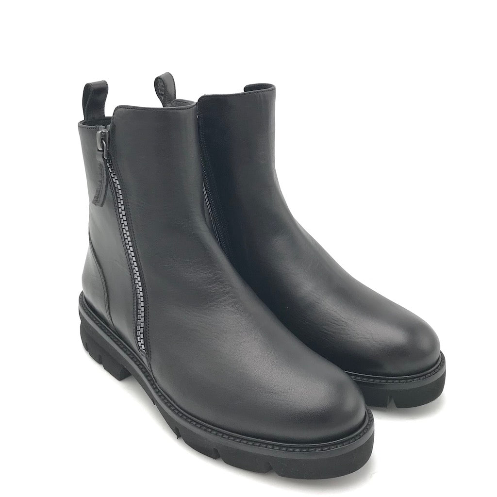 Zulian Calzature Tronchetto Nero Zip