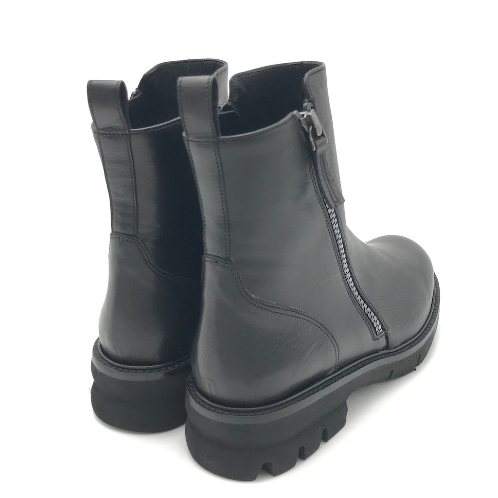 Zulian Calzature Tronchetto Nero Zip