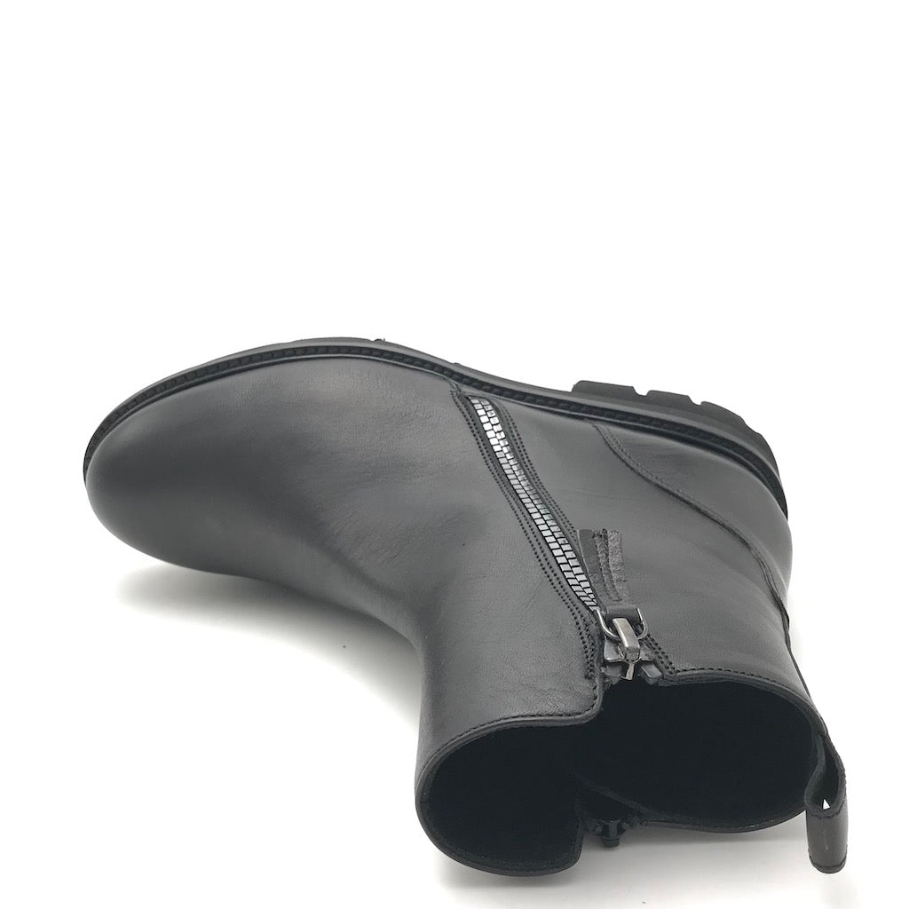 Zulian Calzature Tronchetto Nero Zip
