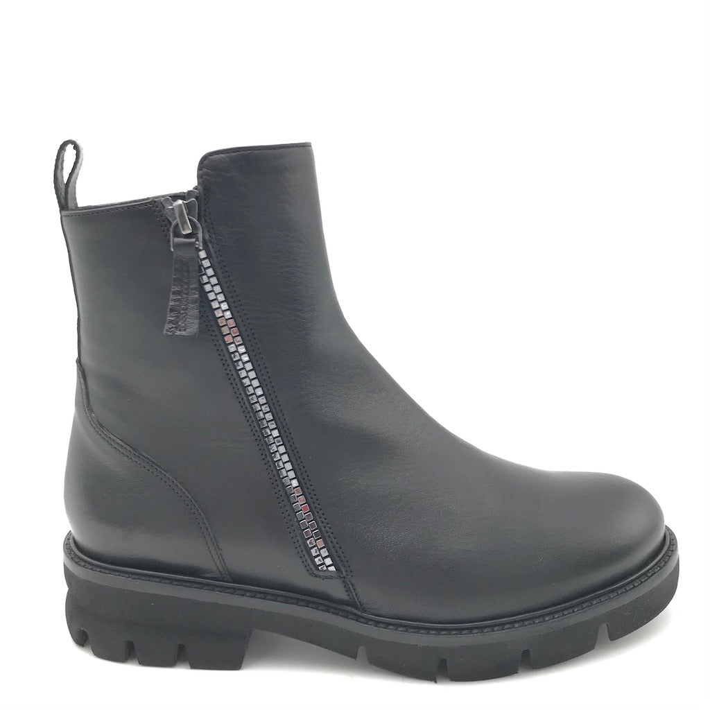 Zulian Calzature Tronchetto nero zip