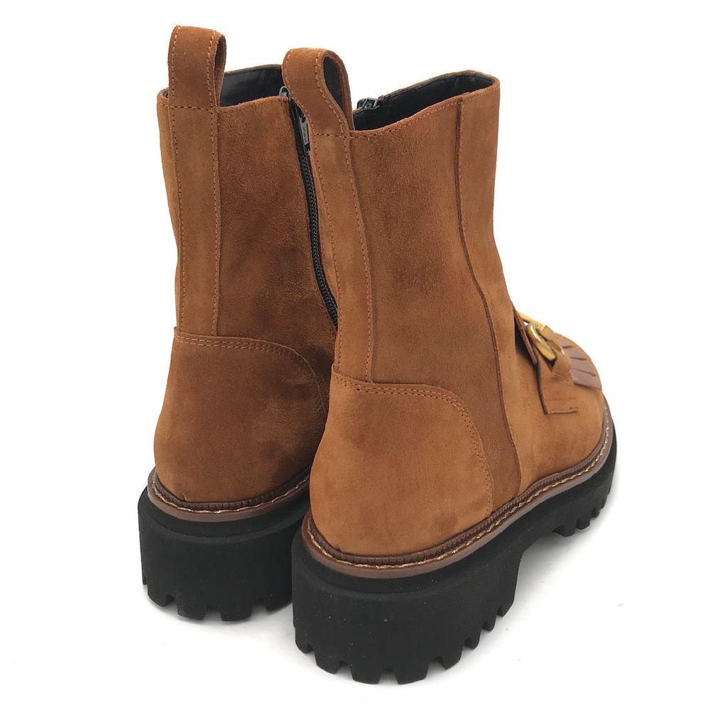 Zulian Calzature Tronchetto Velour Cuoio