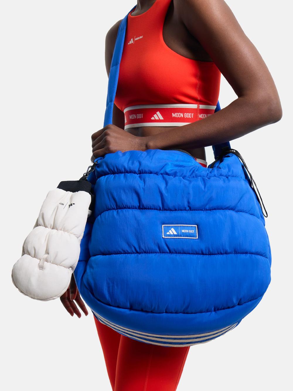 Moon Boot Borsa shopper blu con design imbottito adidas x Moon Boot