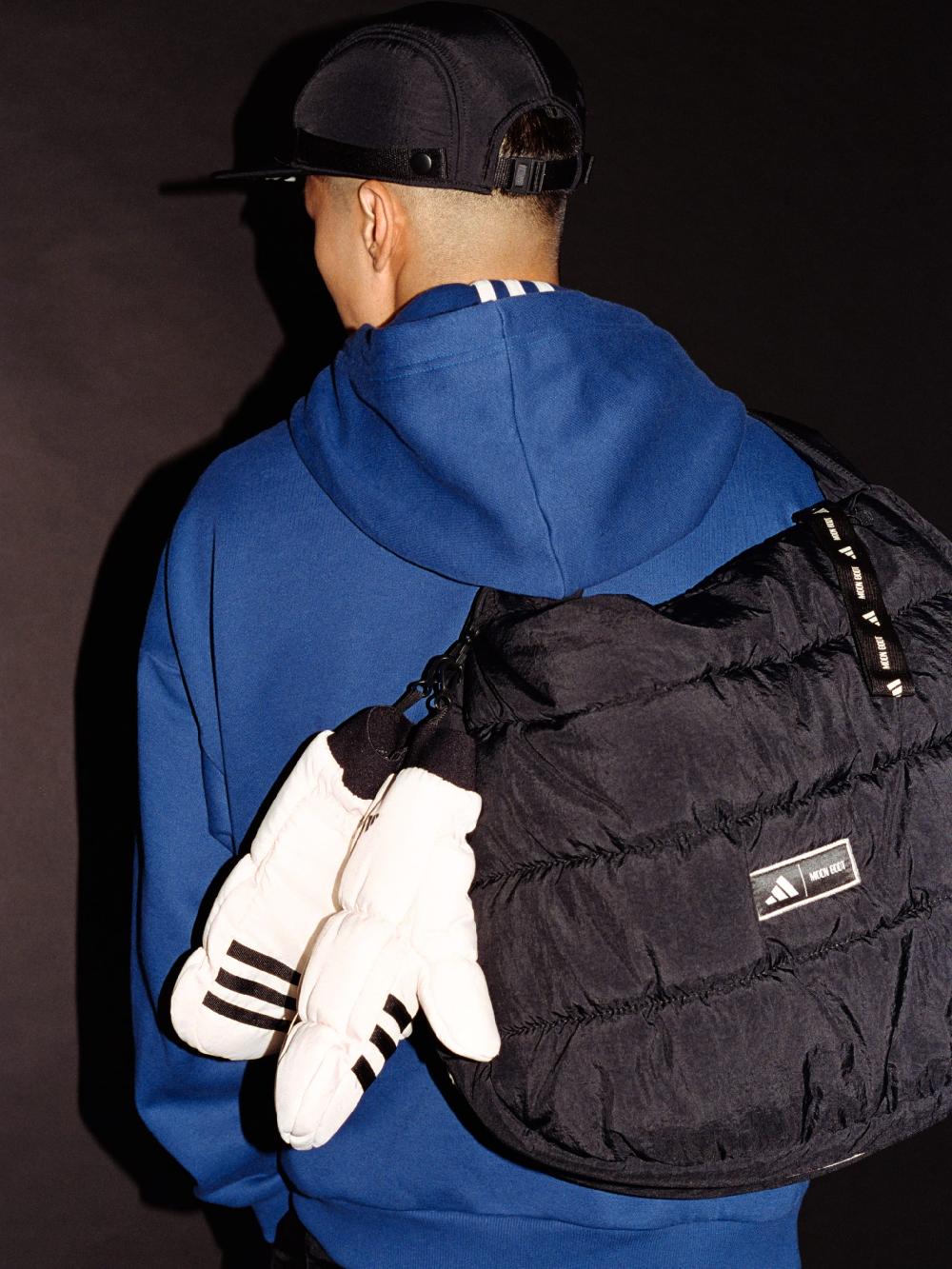 Moon Boot Borsa shopper nera con design imbottito adidas x Moon Boot