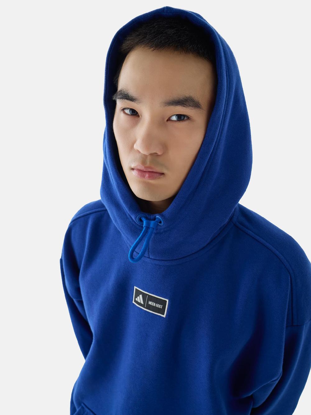 Moon Boot Felpa blu con cappuccio adidas x Moon Boot
