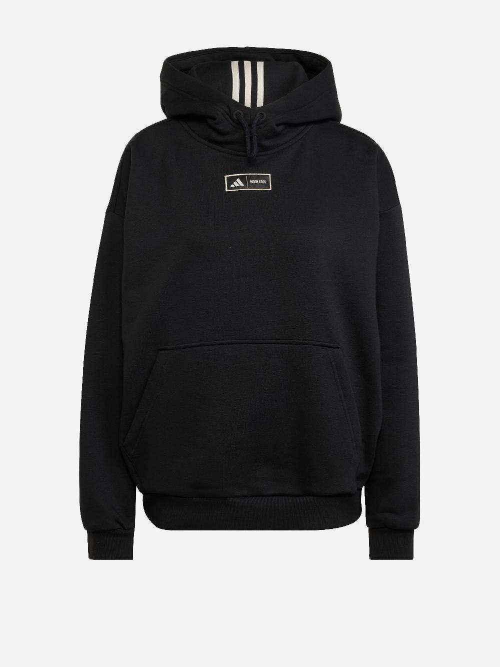 Moon Boot Felpa Nera Con Cappuccio Adidas X Moon Boot