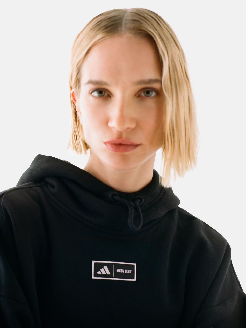 Moon Boot Felpa nera con cappuccio adidas x Moon Boot