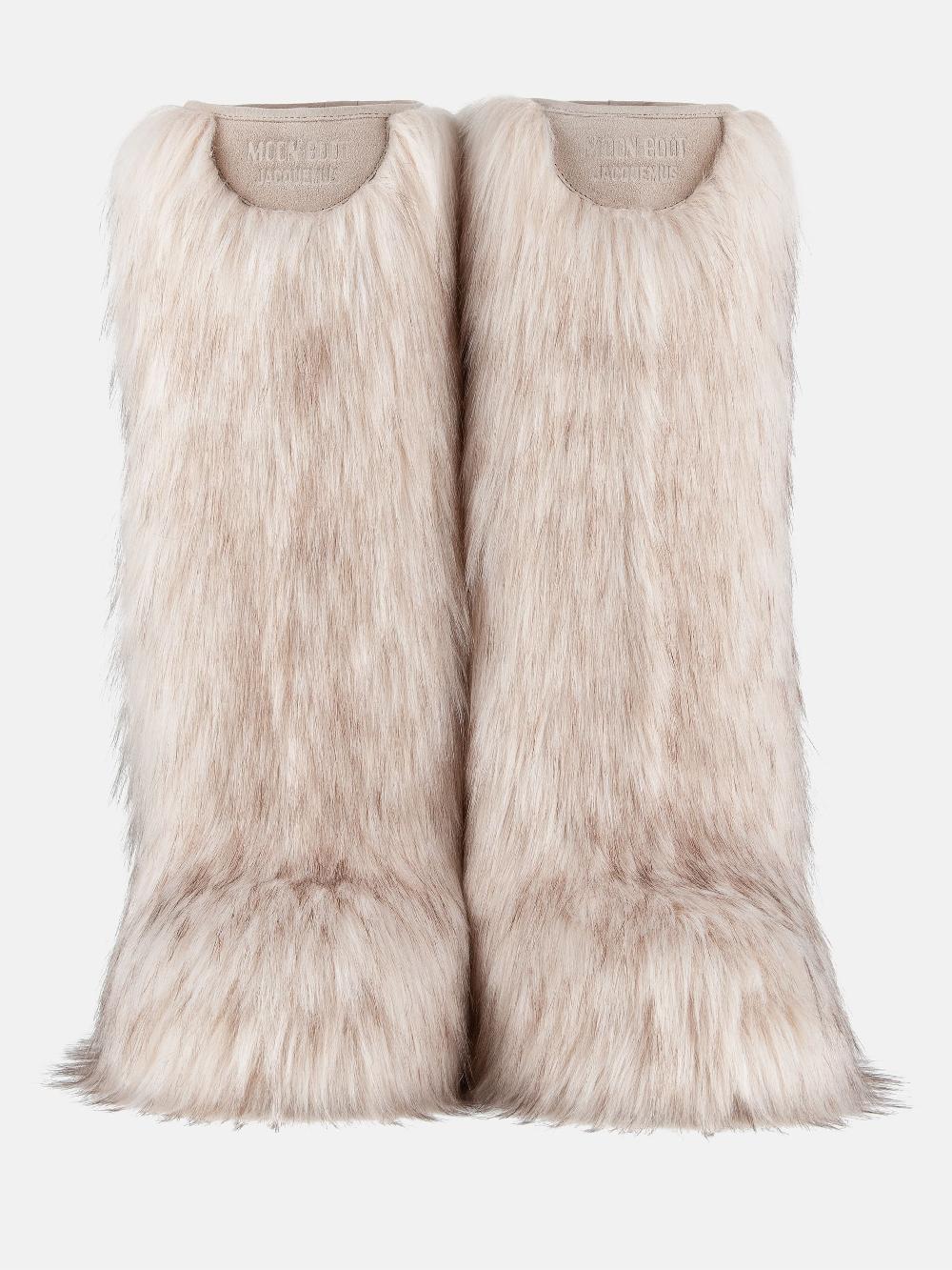 Moon Boot Icon Yeti High Faux-Fur Bianco Moon Boot + Jacquemus