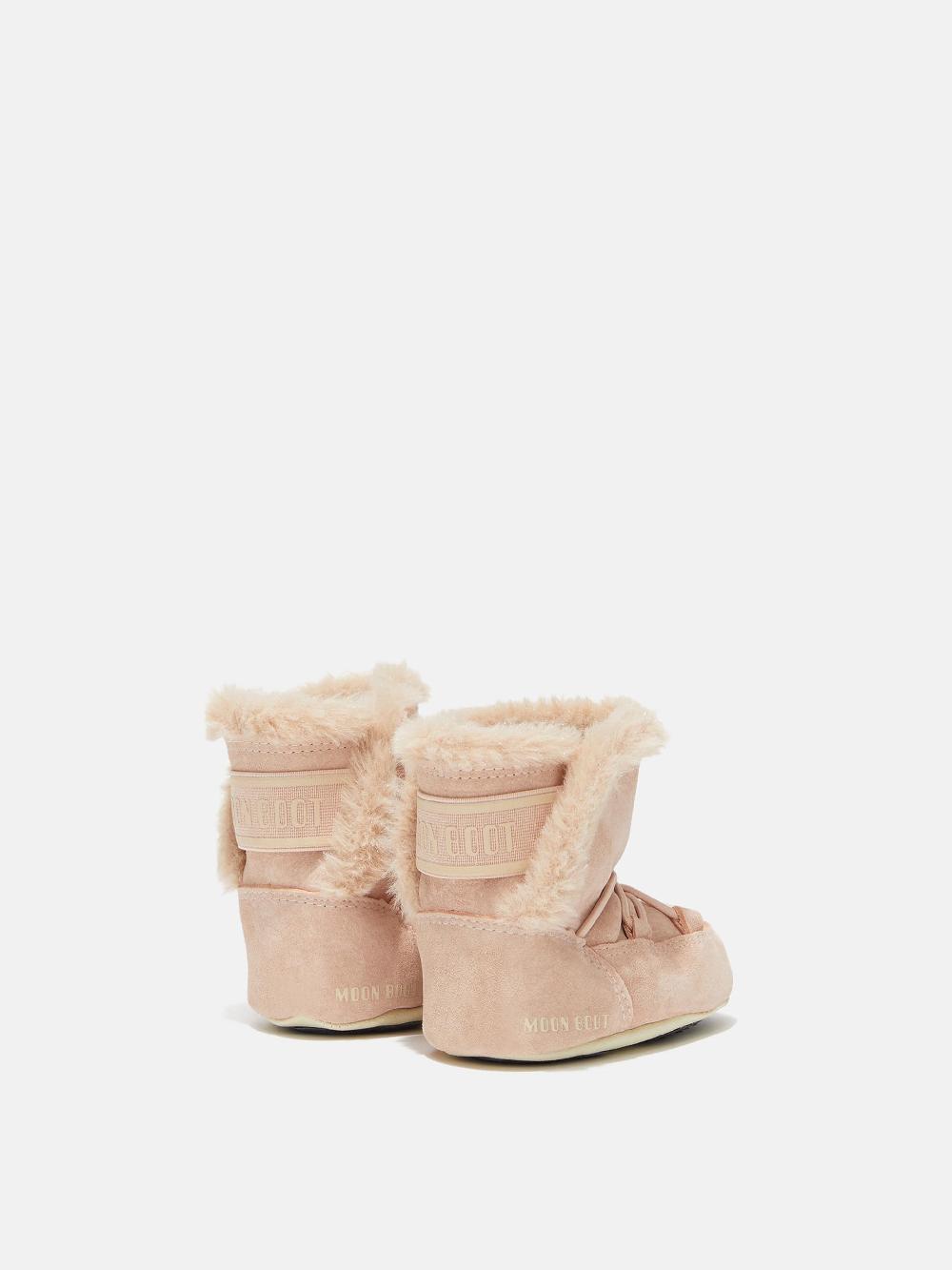 Moon Boot CRIB ROSA CHIARO IN PELLE SCAMOSCIATA