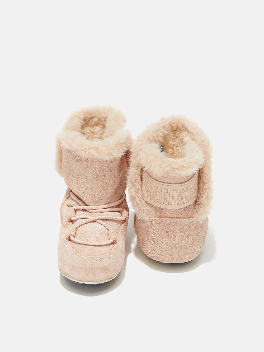 Moon Boot CRIB ROSA CHIARO IN PELLE SCAMOSCIATA