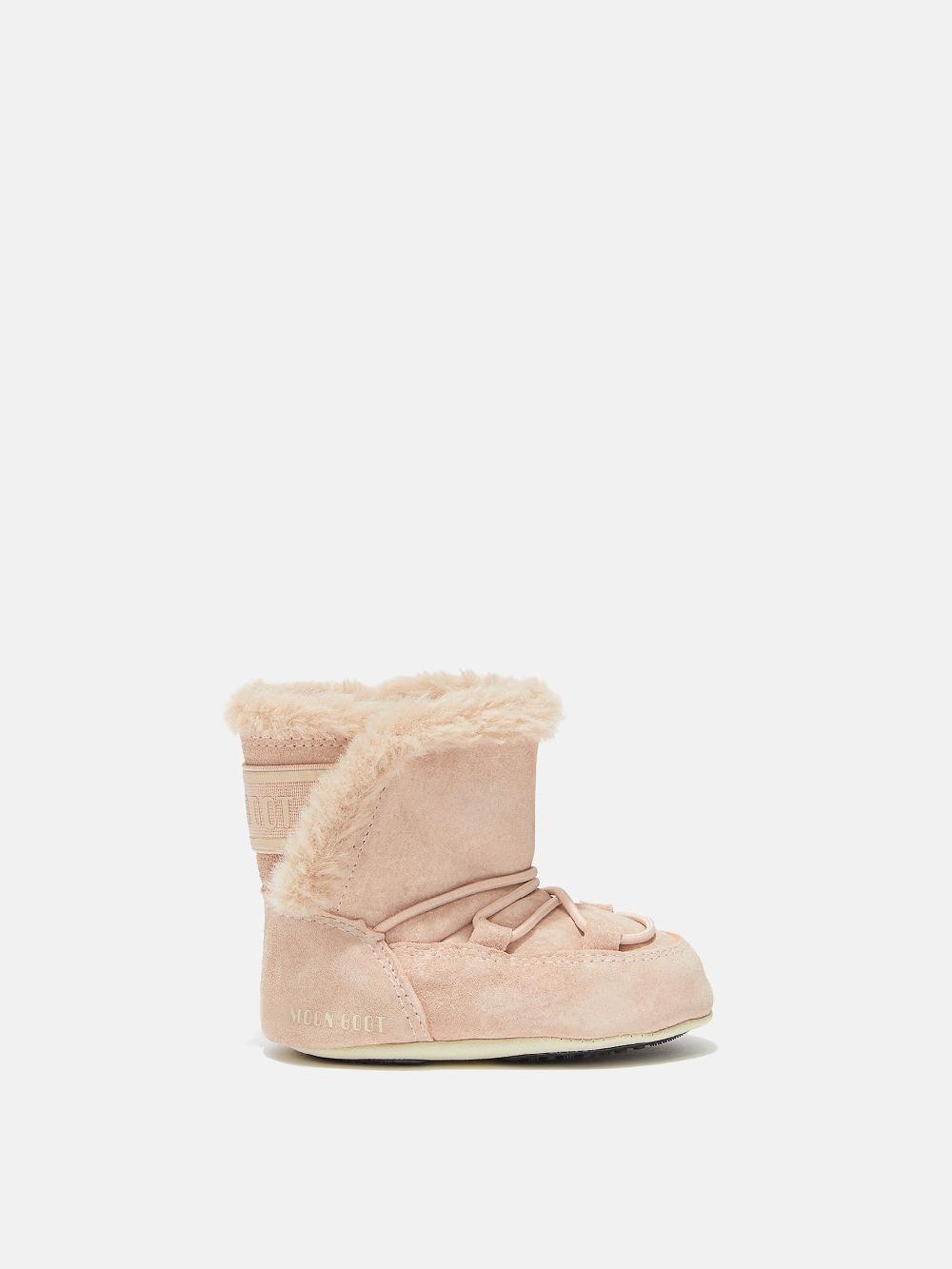 Moon Boot CRIB ROSA CHIARO IN PELLE SCAMOSCIATA