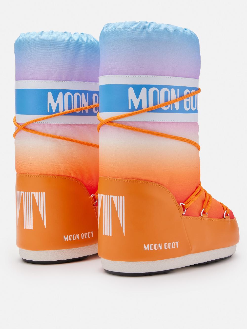 Moon Boot ICON ARANCIONE CON STAMPA SUNRISE
