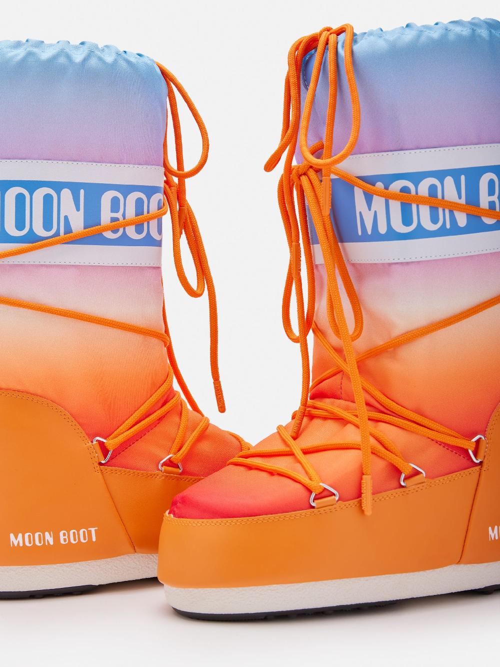 Moon Boot ICON ARANCIONE CON STAMPA SUNRISE