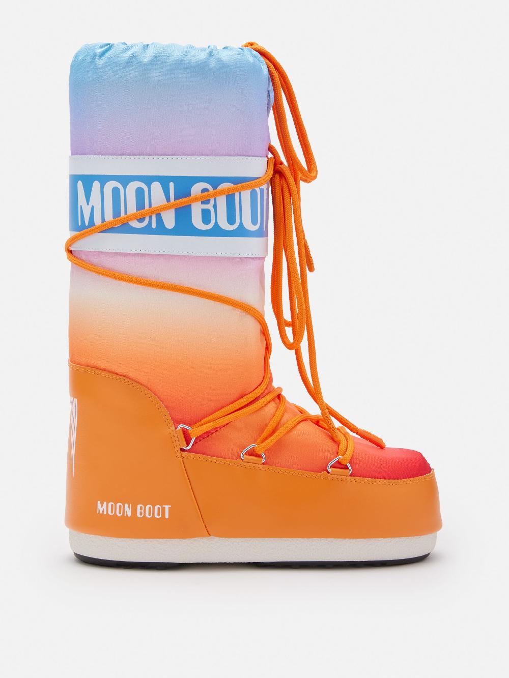 Moon Boot ICON ARANCIONE CON STAMPA SUNRISE