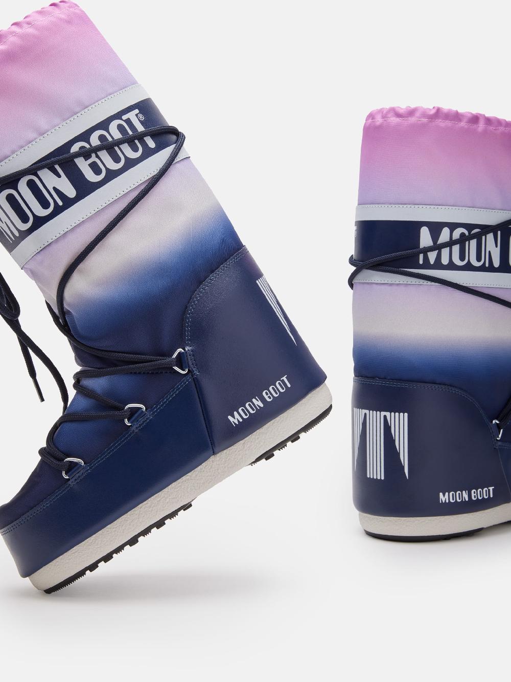 Moon Boot ICON BLU CON STAMPA MOONRISE