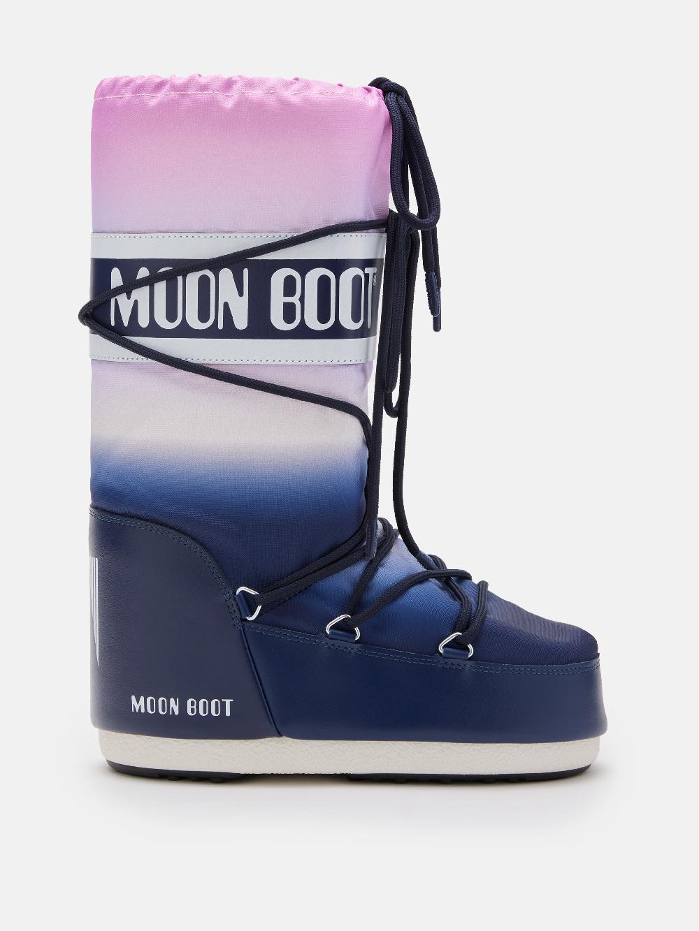 Moon Boot ICON BLU CON STAMPA MOONRISE