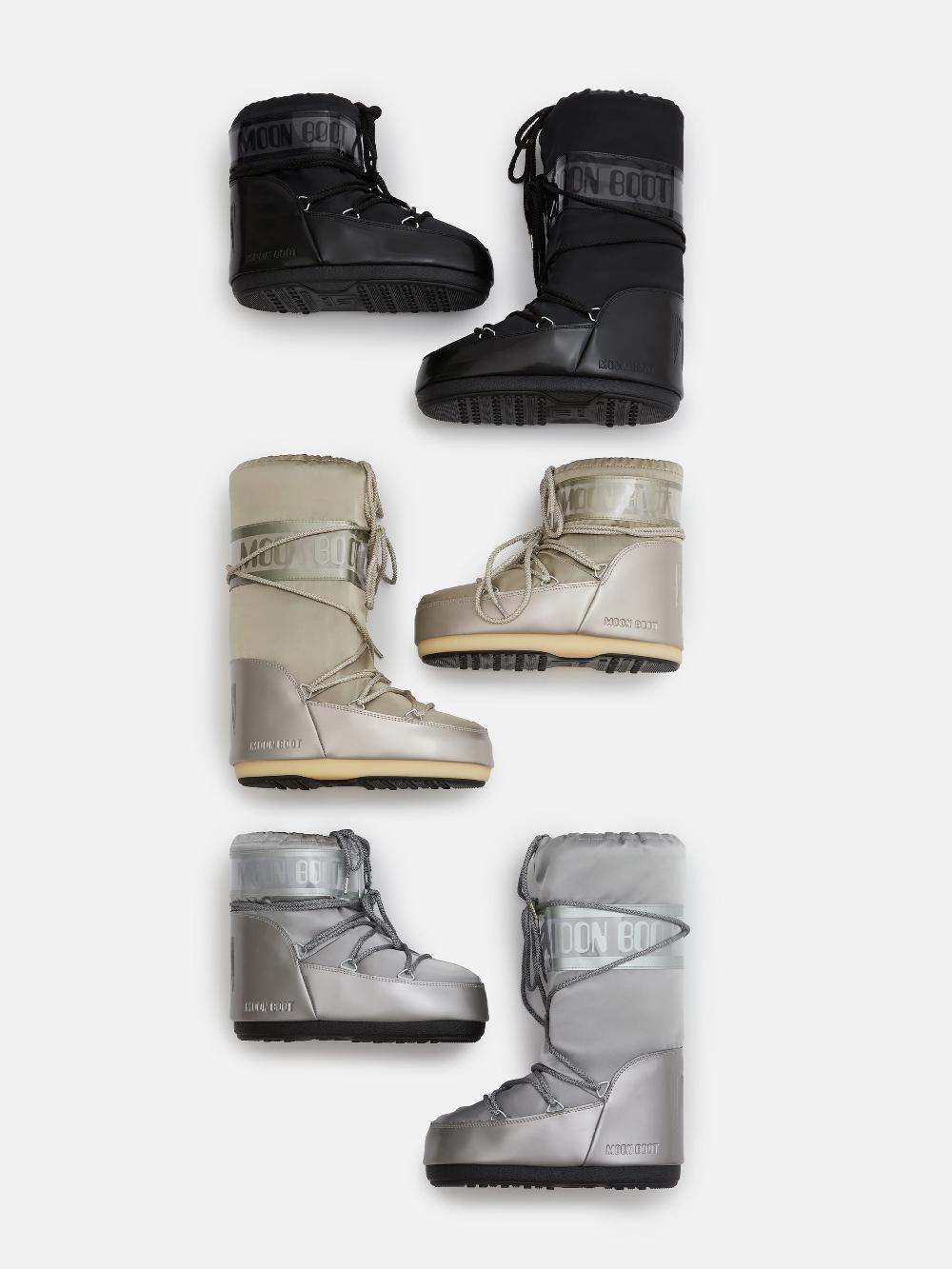 Moon Boot ICON GLANCE PLATINO IN RASO