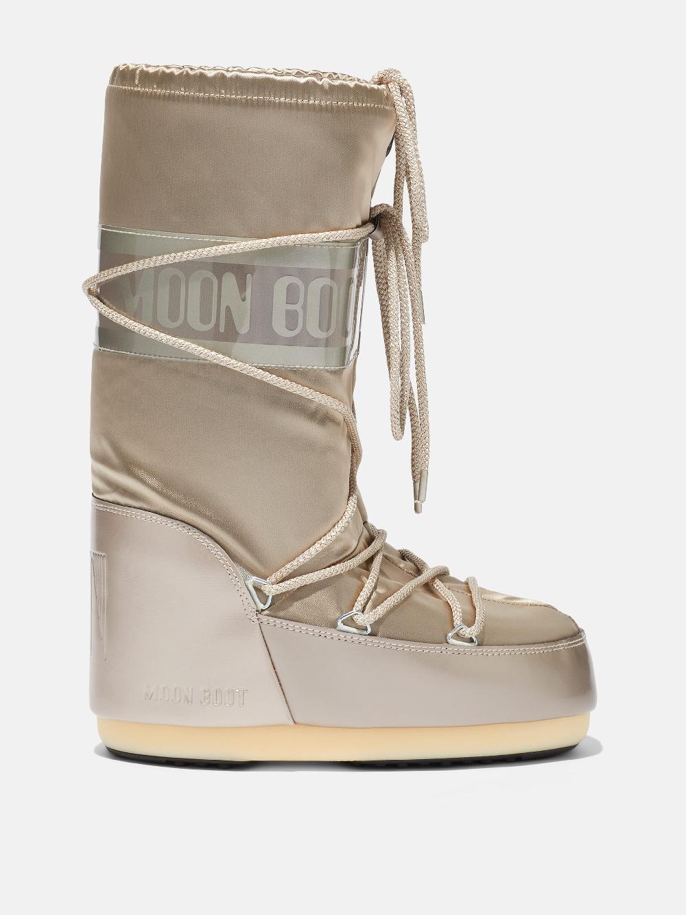 Moon Boot ICON GLANCE PLATINO IN RASO