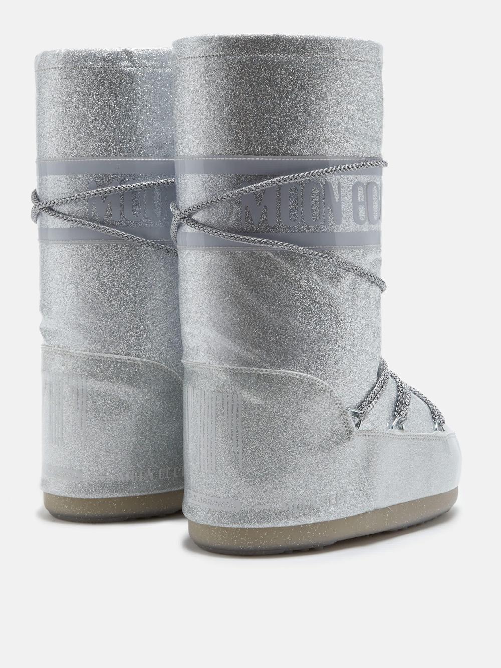 Moon Boot ICON GLITTER ARGENTO