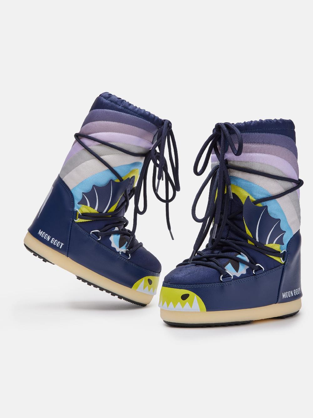 Moon Boot ICON JUNIOR DRAGON BLU