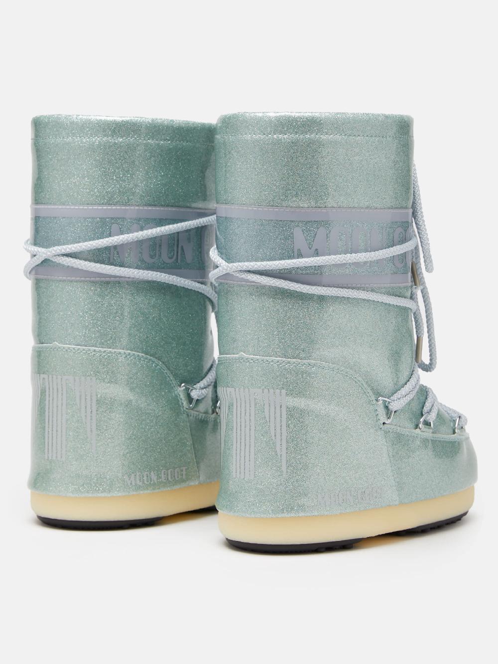 Moon Boot ICON JUNIOR GLITTER BLU