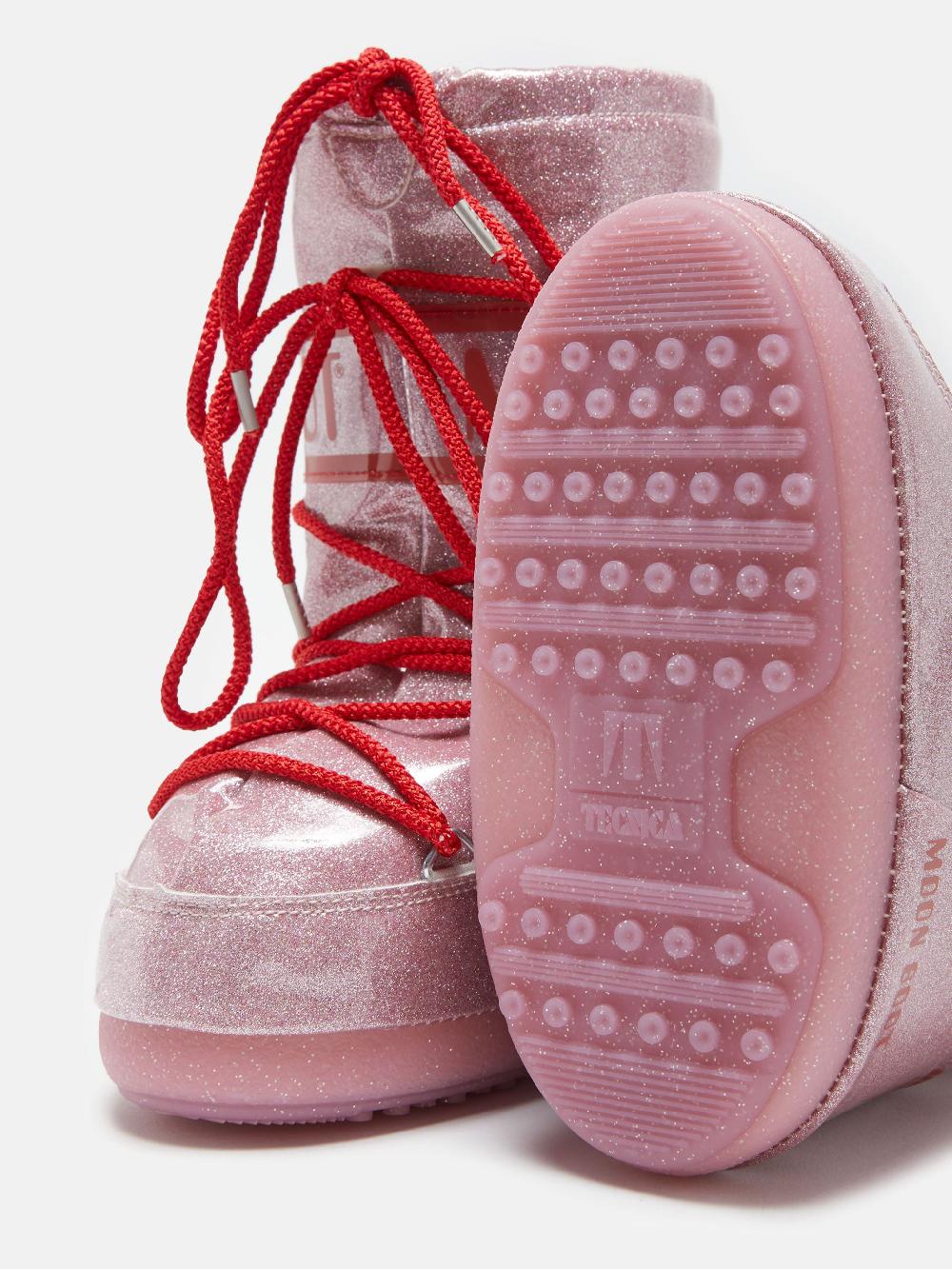 Moon Boot ICON JUNIOR GLITTER ROSA
