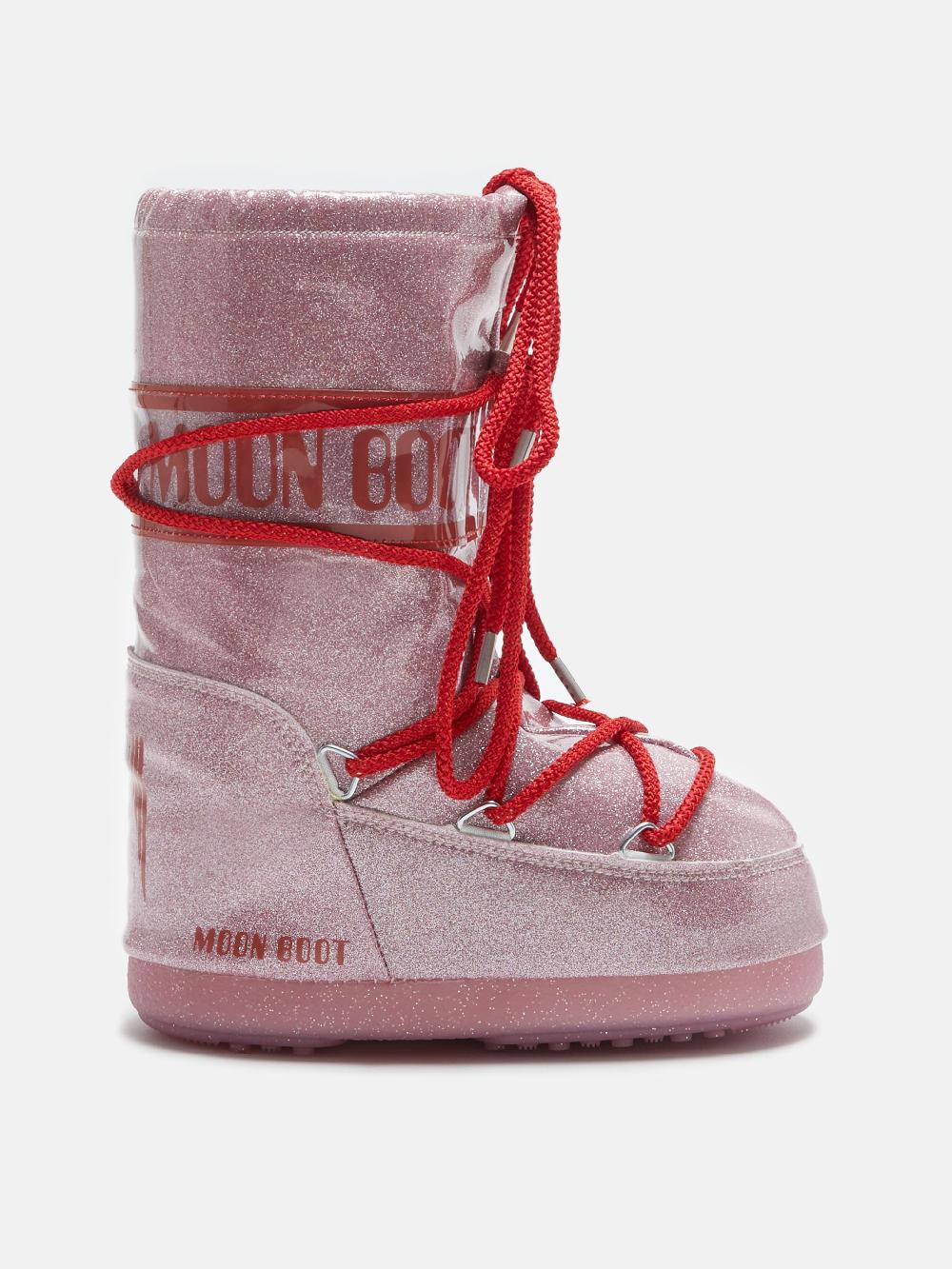 Moon Boot ICON JUNIOR GLITTER ROSA