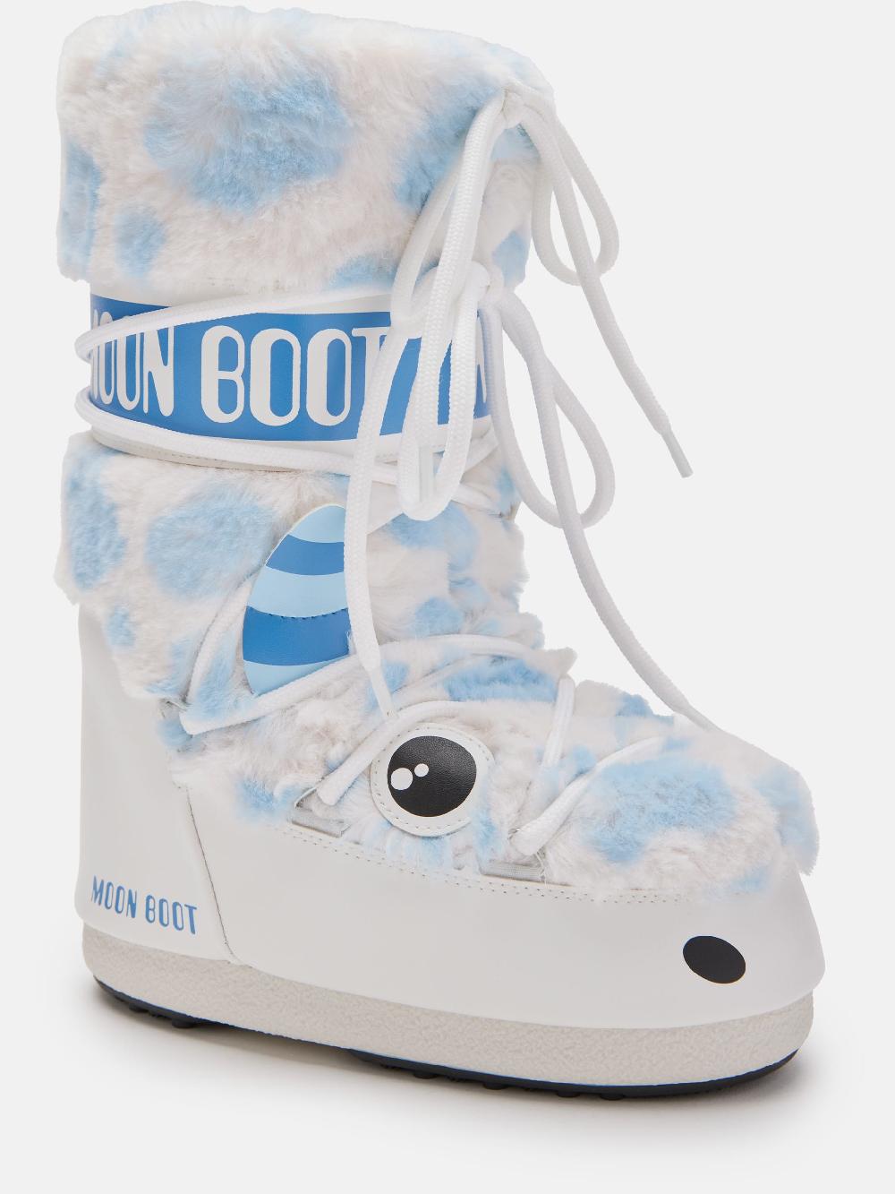 Moon Boot ICON JUNIOR YETI FAUX-FUR BIANCO