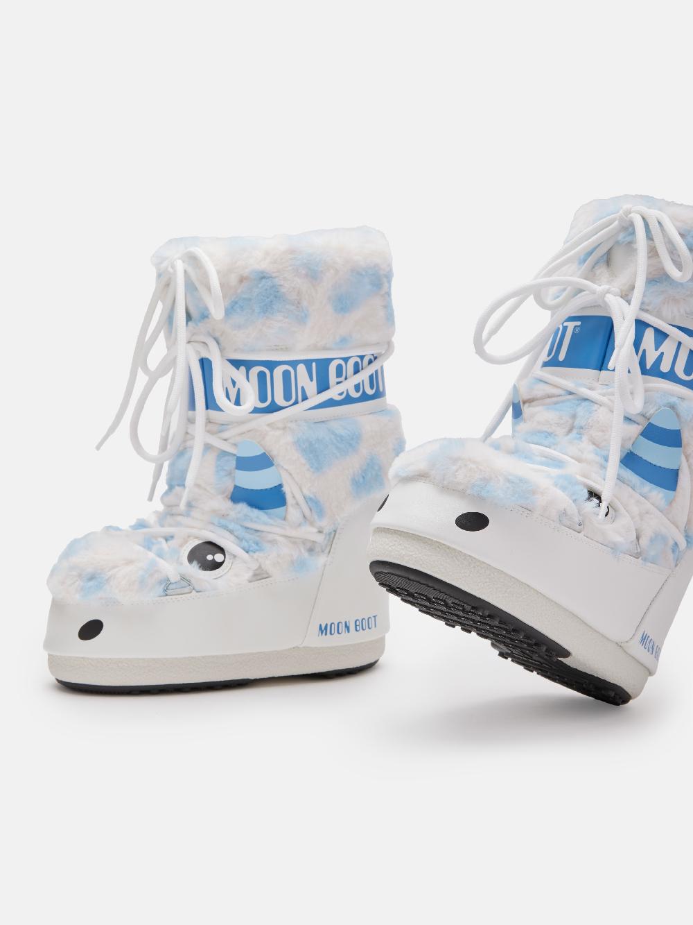 Moon Boot ICON JUNIOR YETI FAUX-FUR BIANCO