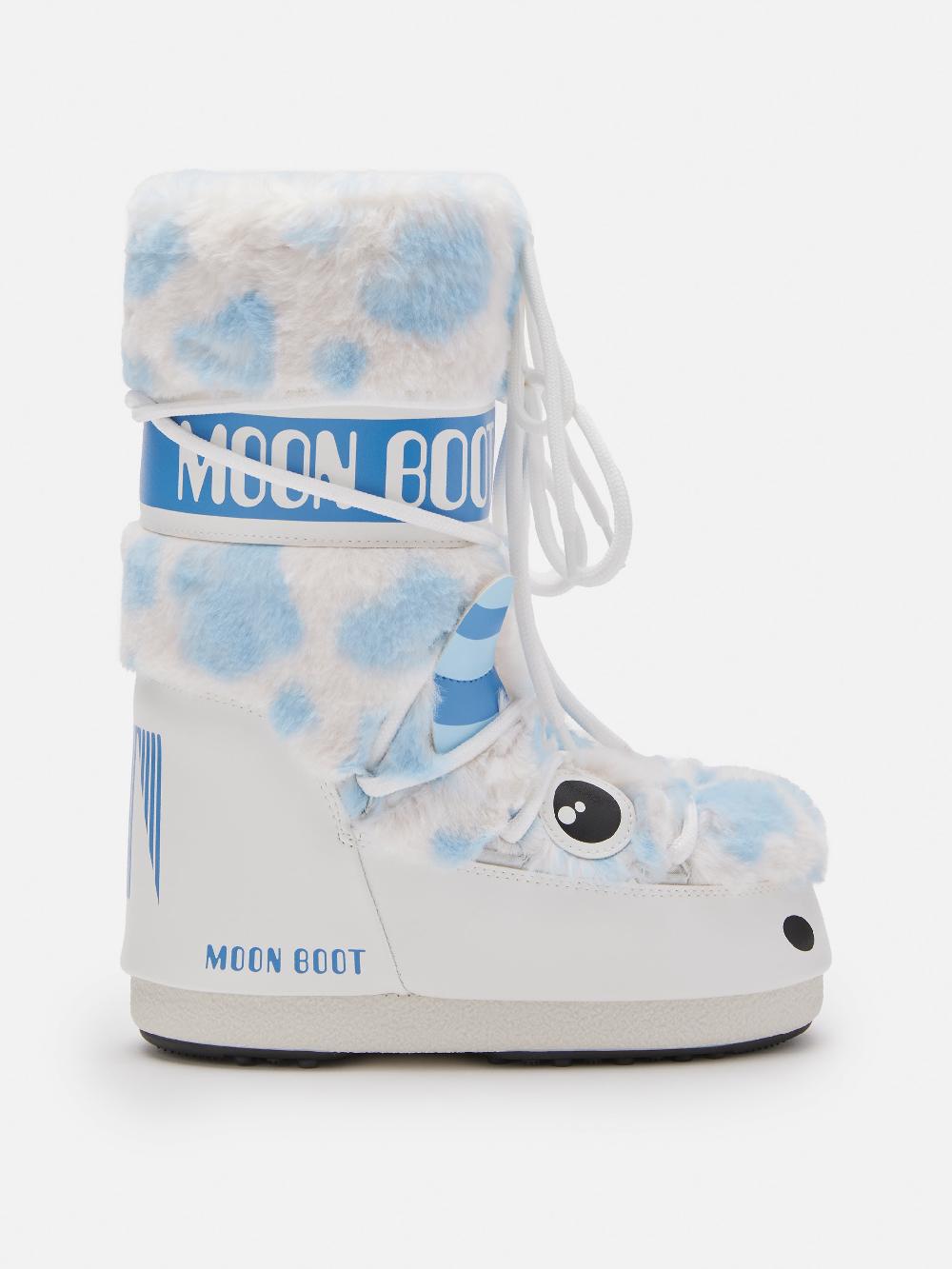 Moon Boot ICON JUNIOR YETI FAUX-FUR BIANCO