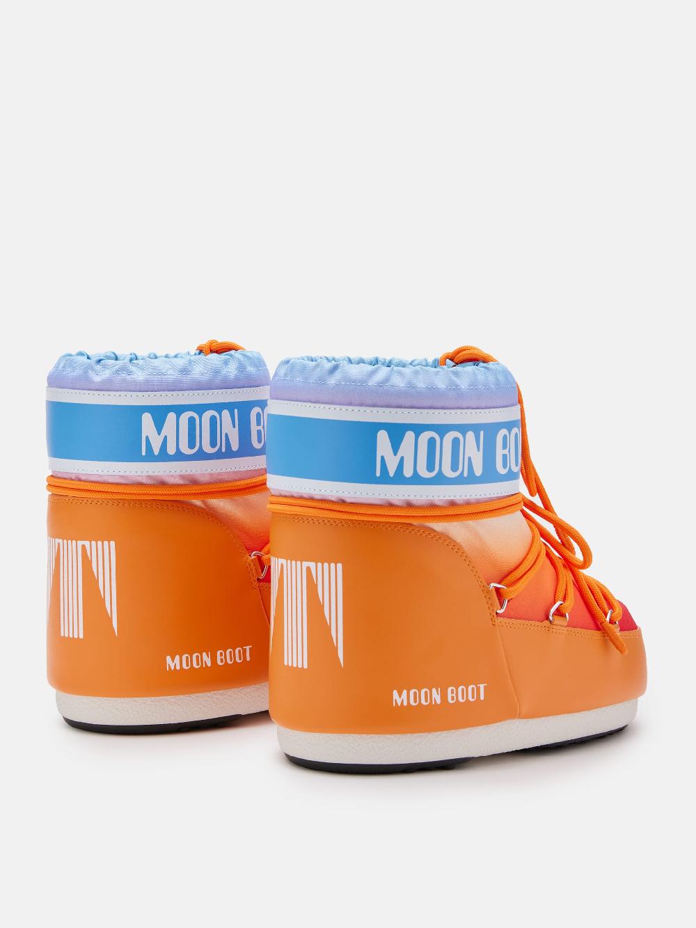 Moon Boot ICON LOW ARANCIONE CON STAMPA SUNRISE