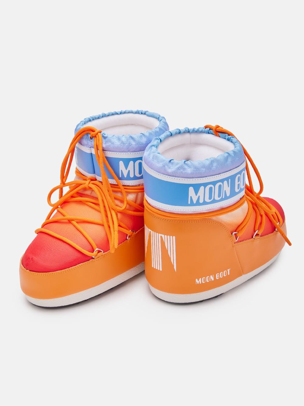 Moon Boot ICON LOW ARANCIONE CON STAMPA SUNRISE