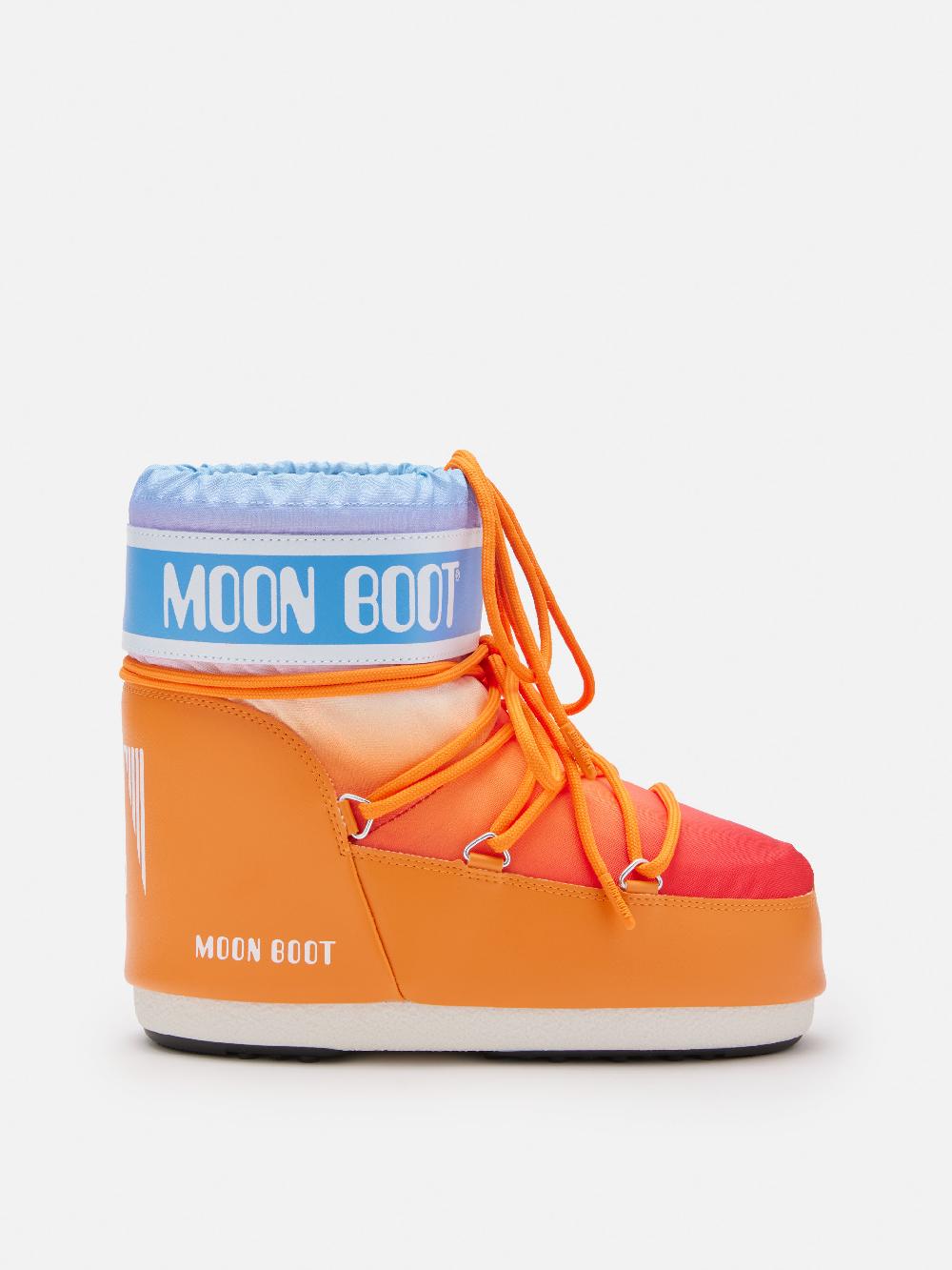 Moon Boot ICON LOW ARANCIONE CON STAMPA SUNRISE
