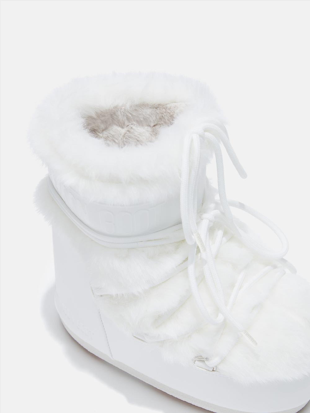 Moon Boot ICON LOW BIANCO IN ECOPELLICCIA