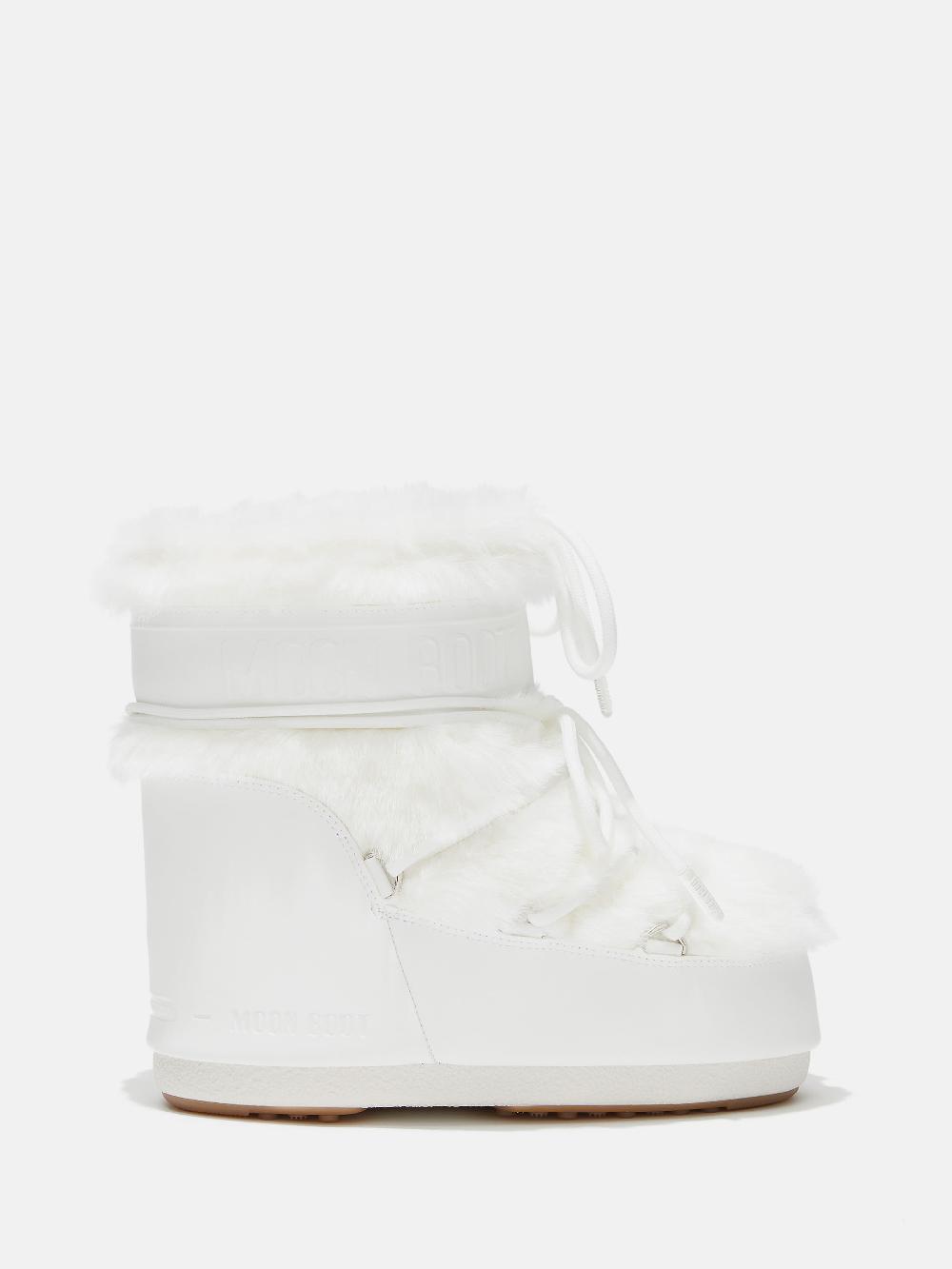 Moon Boot ICON LOW BIANCO IN ECOPELLICCIA