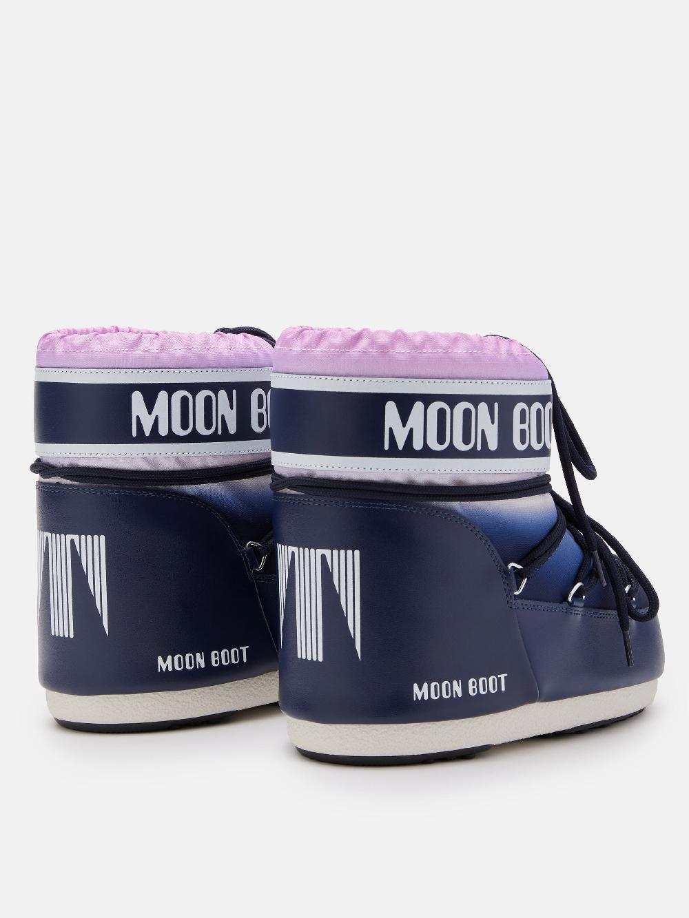 Moon Boot ICON LOW BLU CON STAMPA MOONRISE