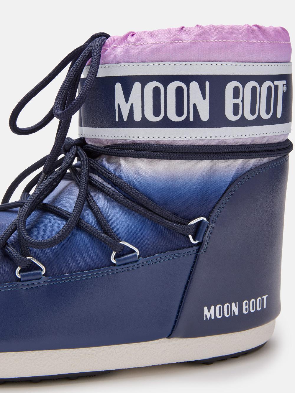 Moon Boot ICON LOW BLU CON STAMPA MOONRISE