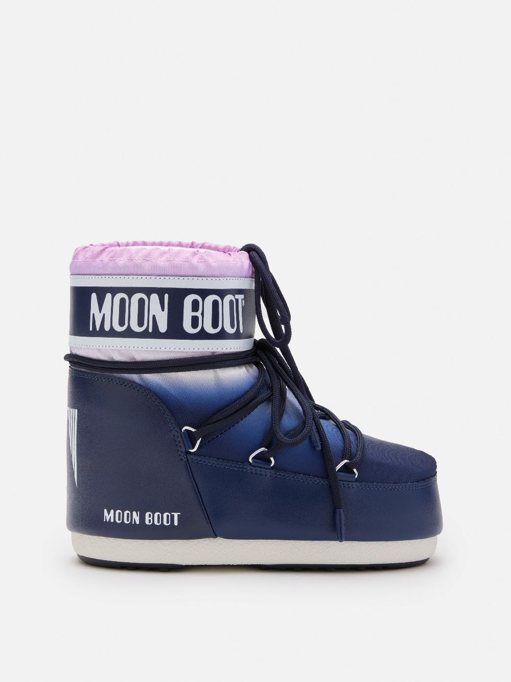 Moon Boot ICON LOW BLU CON STAMPA MOONRISE