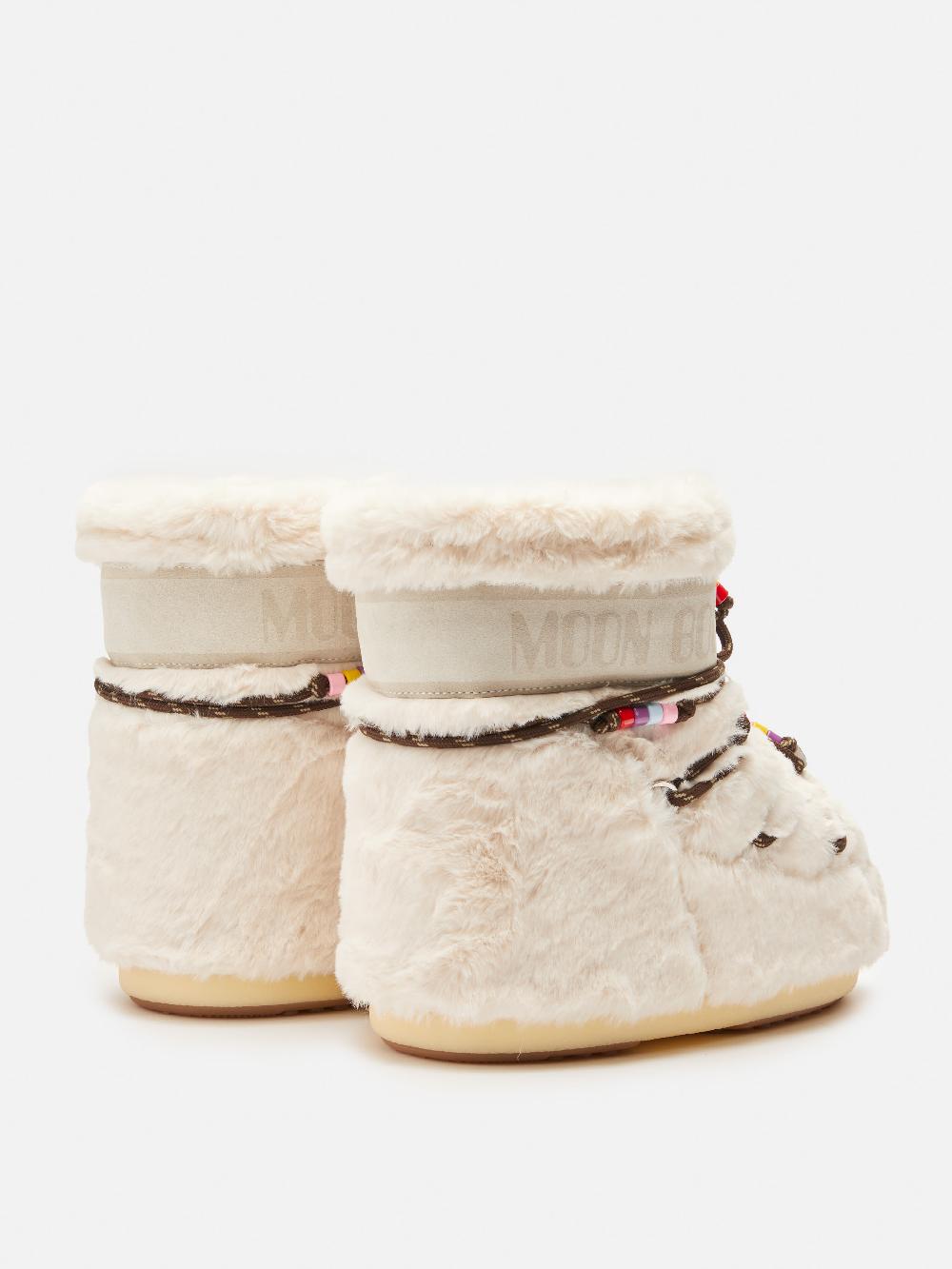 Moon Boot ICON LOW FAUX-FUR BEADS PANNA