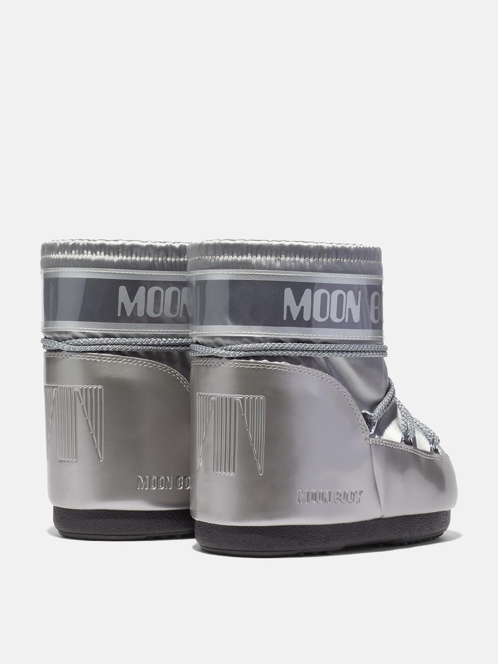 Moon Boot ICON LOW GLANCE ARGENTO IN RASO