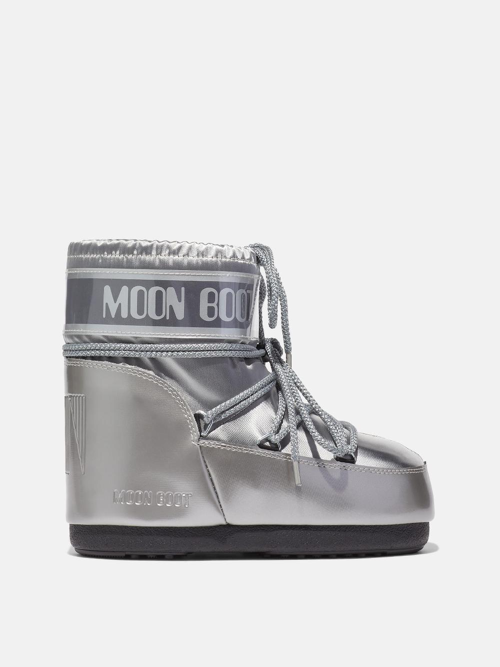 Moon Boot ICON LOW GLANCE ARGENTO IN RASO
