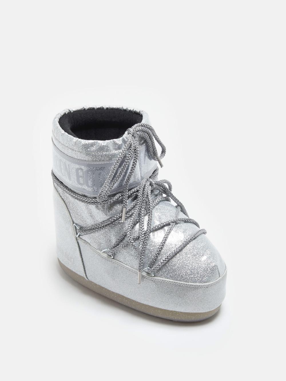 Moon Boot ICON LOW GLITTER ARGENTO