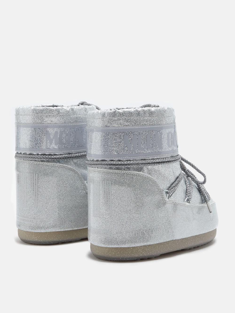 Moon Boot ICON LOW GLITTER ARGENTO